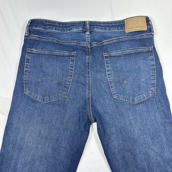 American Eagle Airflex+ Original Straight Men's 32 x 30 Dark Wash Jeans - Picture 10 of 11